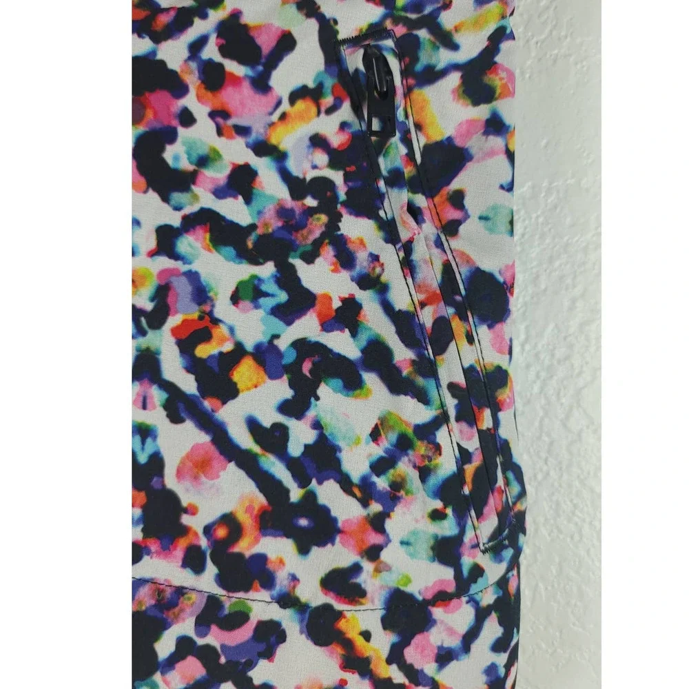 Athleta Water Color Splash Athletic Hiking Running Women's Shorts SZ 0
